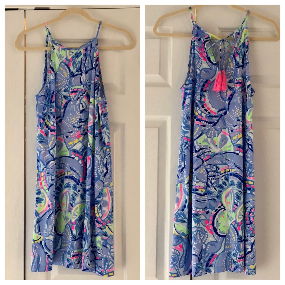 Lilly Pulitzer Margot Blue Peri Pinch Pinch Dress